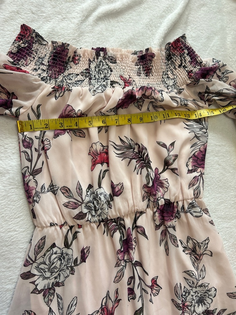 NWOT Reitmans Floral High Low Dress XS Off Shoulder Cottagecore Boho - Picture 5 of 12